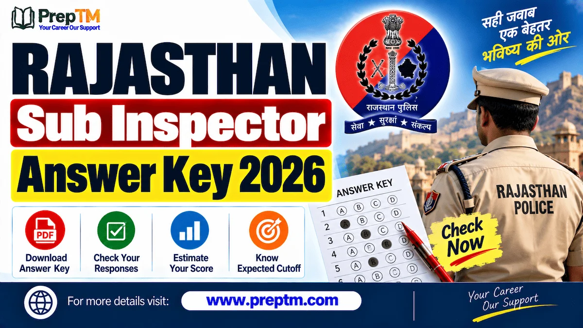 Rajasthan Sub-Inspector Answer Key 2026: Released – Download Now
